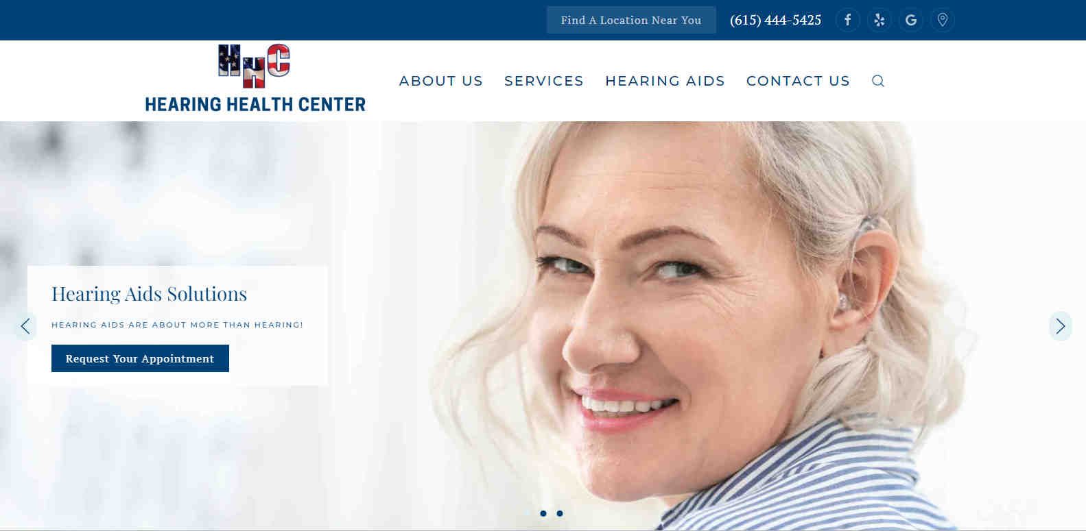 Hearing Health Center Website Redesign by Bear Web Design