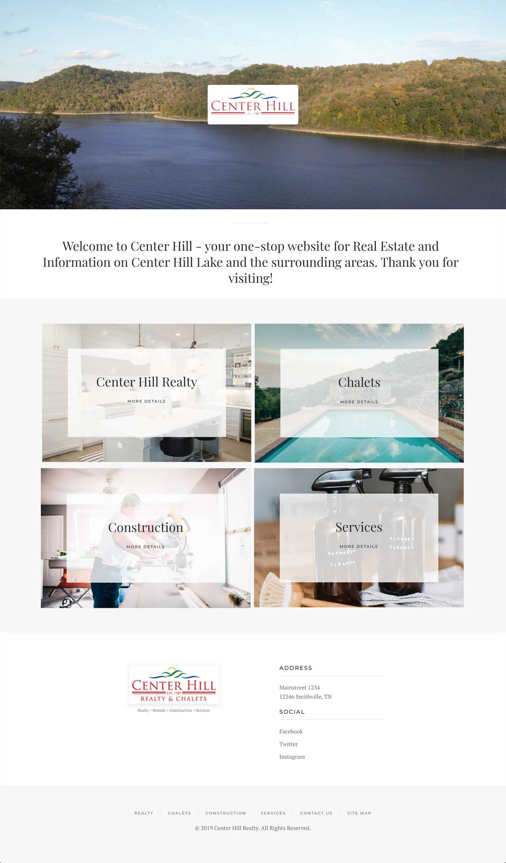 Center Hill Website designed by Bear Web Design