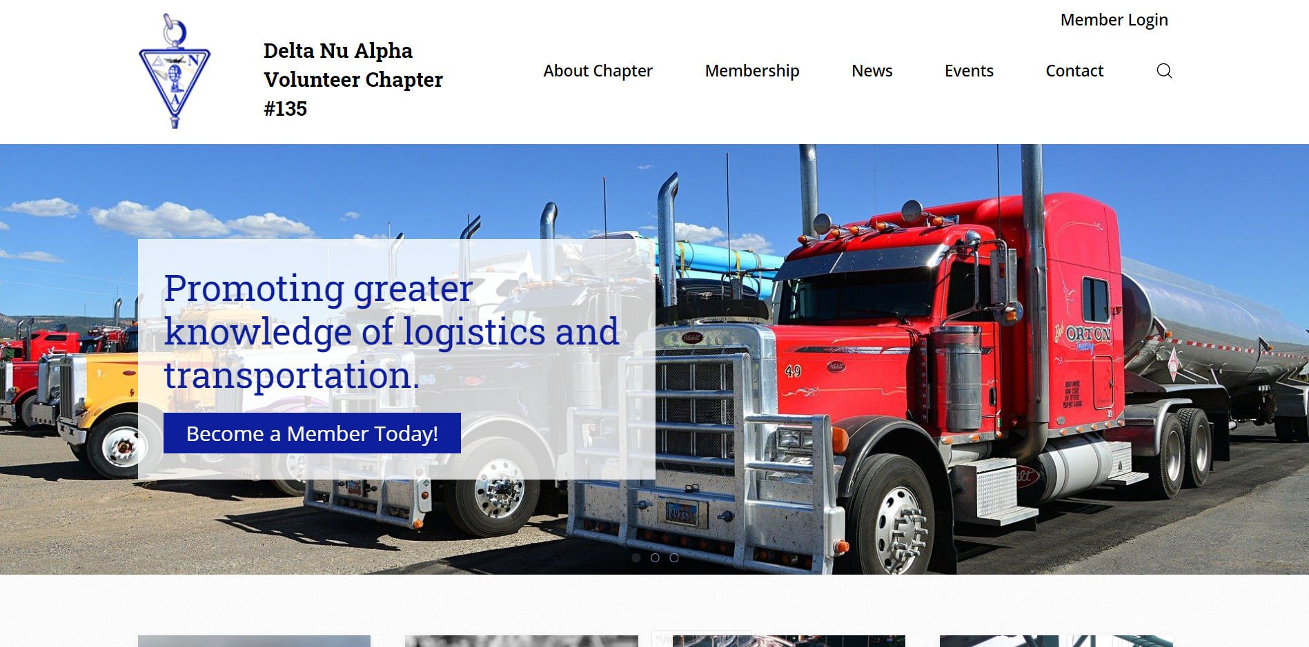 Delta Nu Alpha Website designed by Bear Web Design