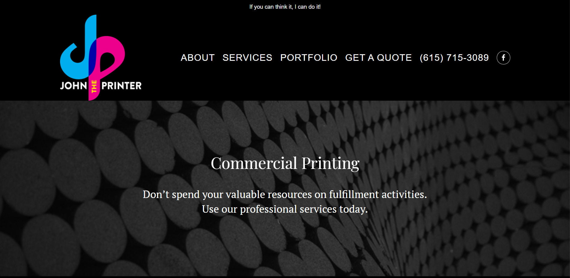 John The Printer Website designed by Bear Web Design