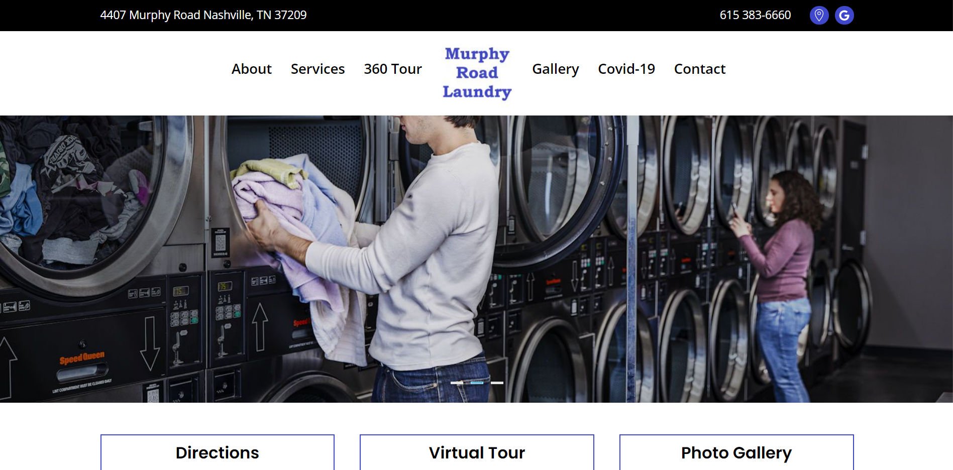 Murphy Road Laundry Website Designed by Bear Web Design