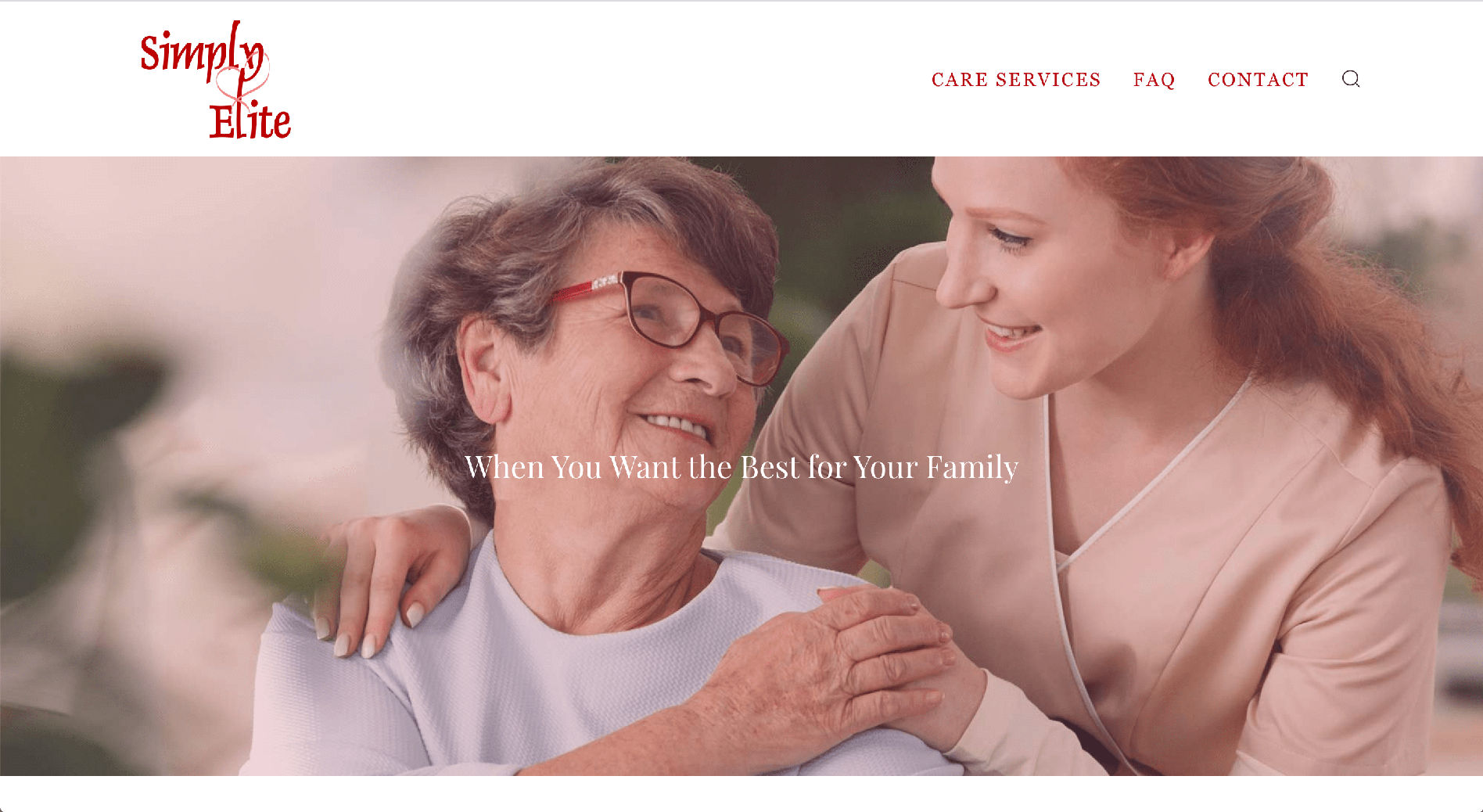 Simply Elite Home Care - Website Designed by Bear Web Design