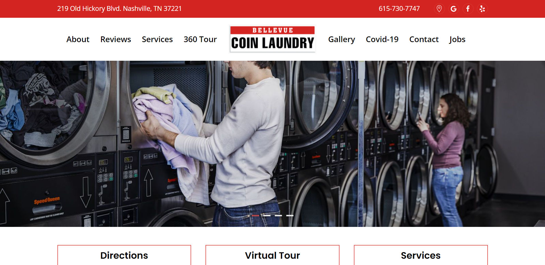 Bellevue Coin Laundry - Website Designed by Bear Web Design
