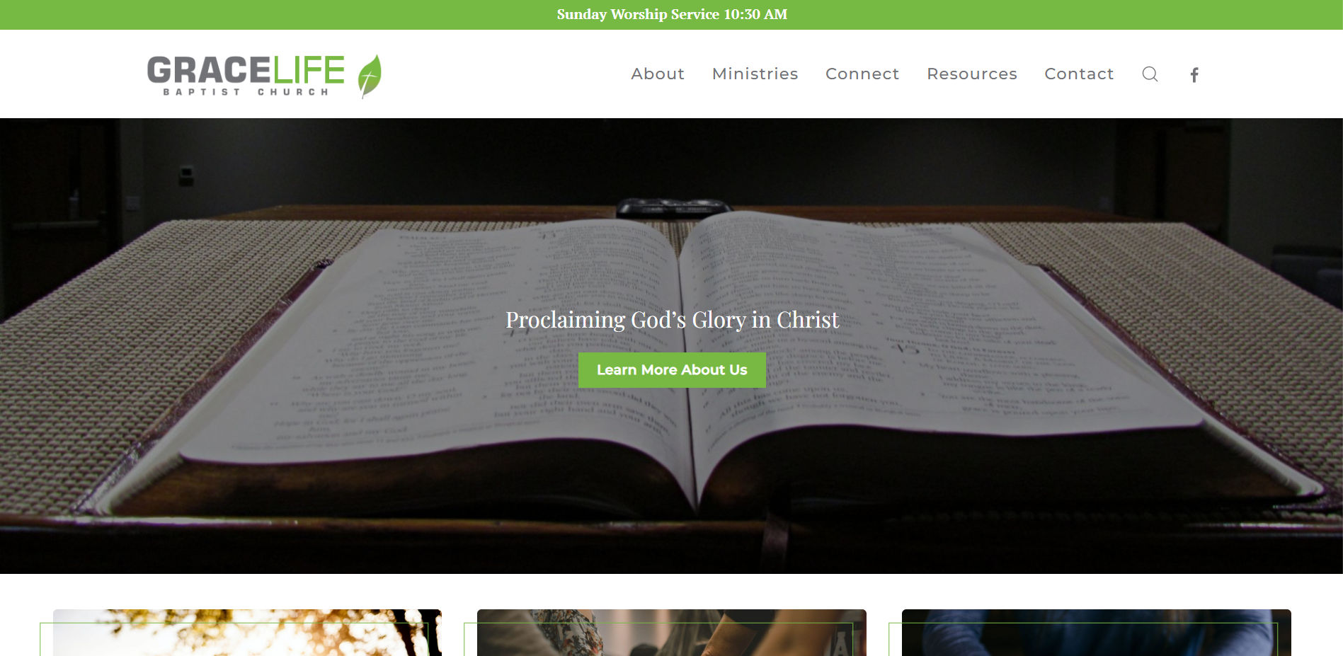 Grace Life Baptist Church - Website Designed by Bear Web Design