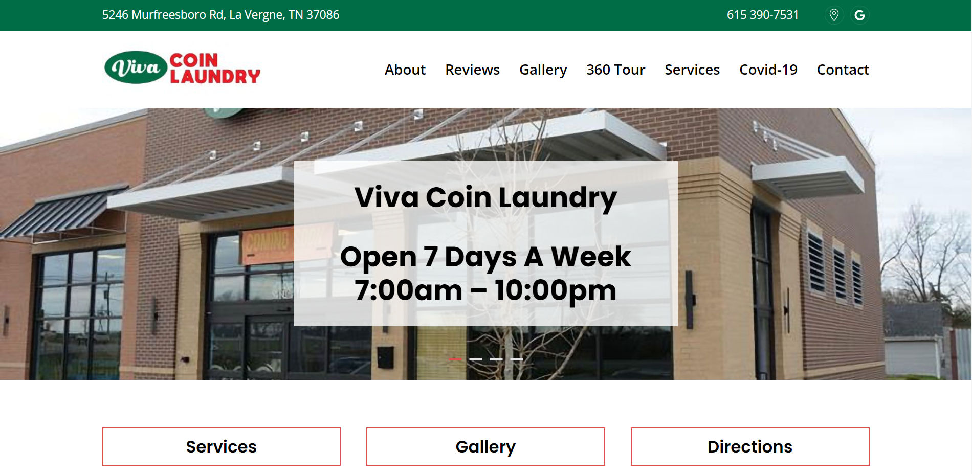 Viva Coin Laundromat - Website Designed by Bear Web Design