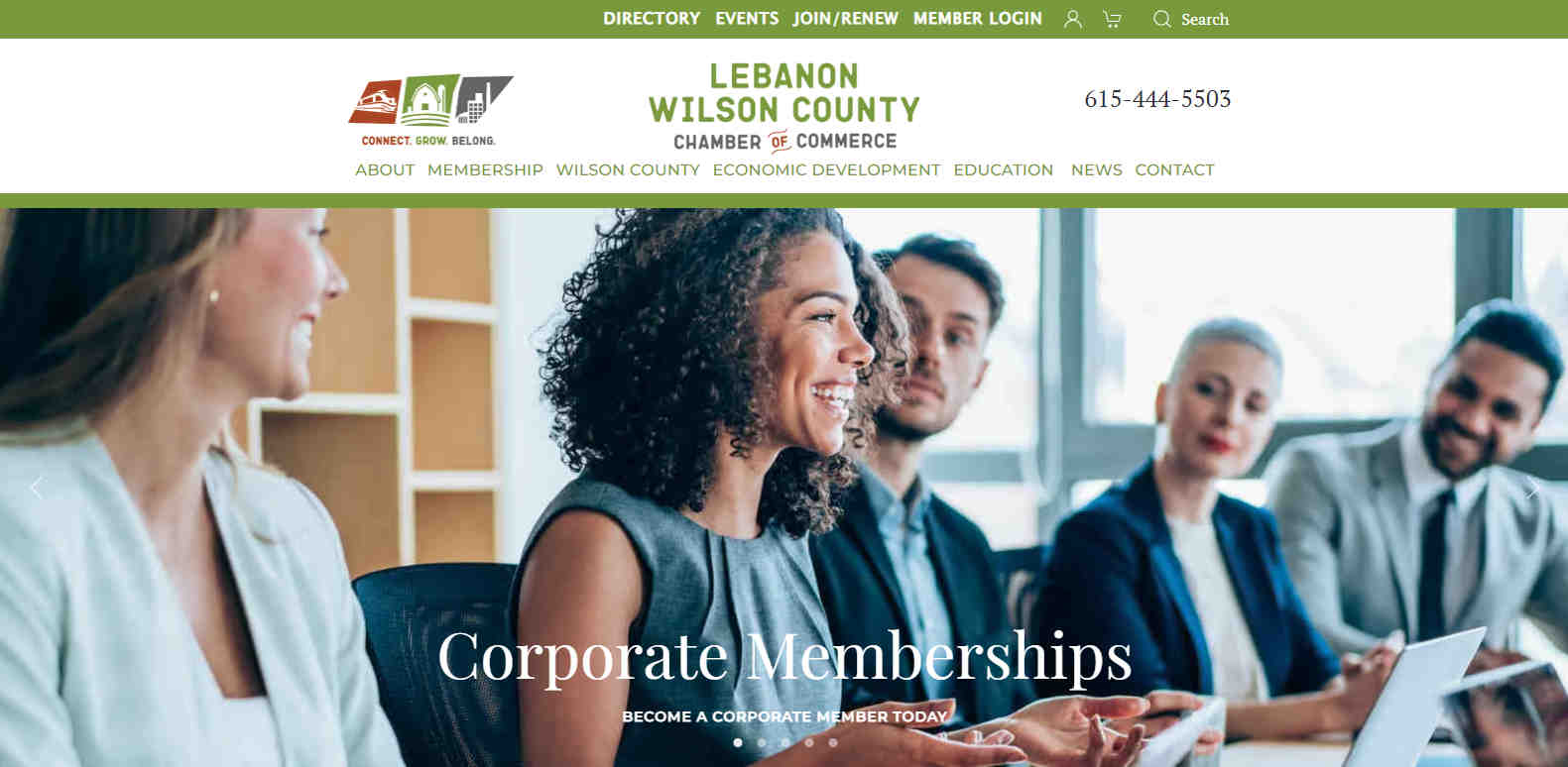 Lebanon Wilson Chamber Website Designed by Bear Web Design Experiences Website Traffic Growth