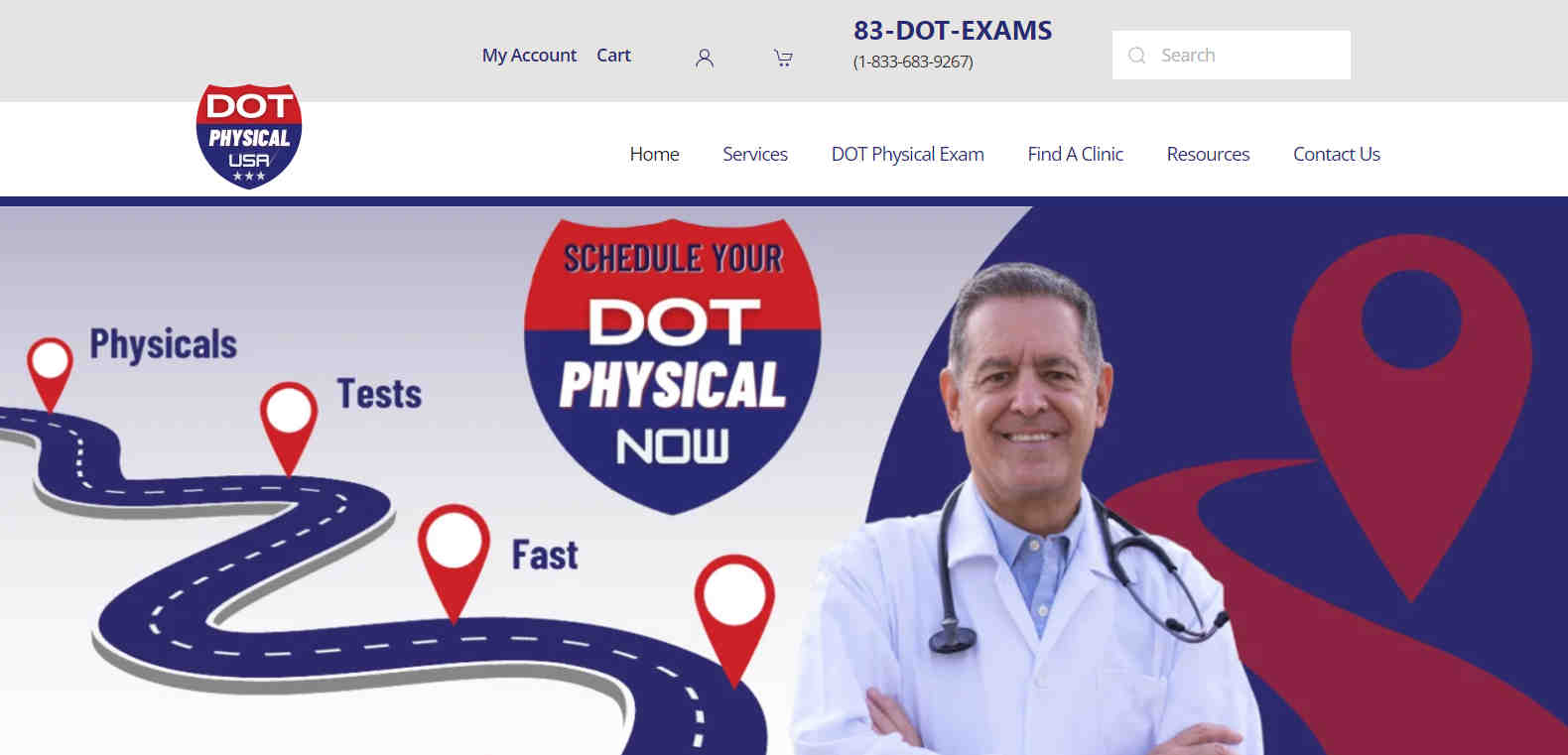 DOT Physical USA - Web Design by Bear Web Design