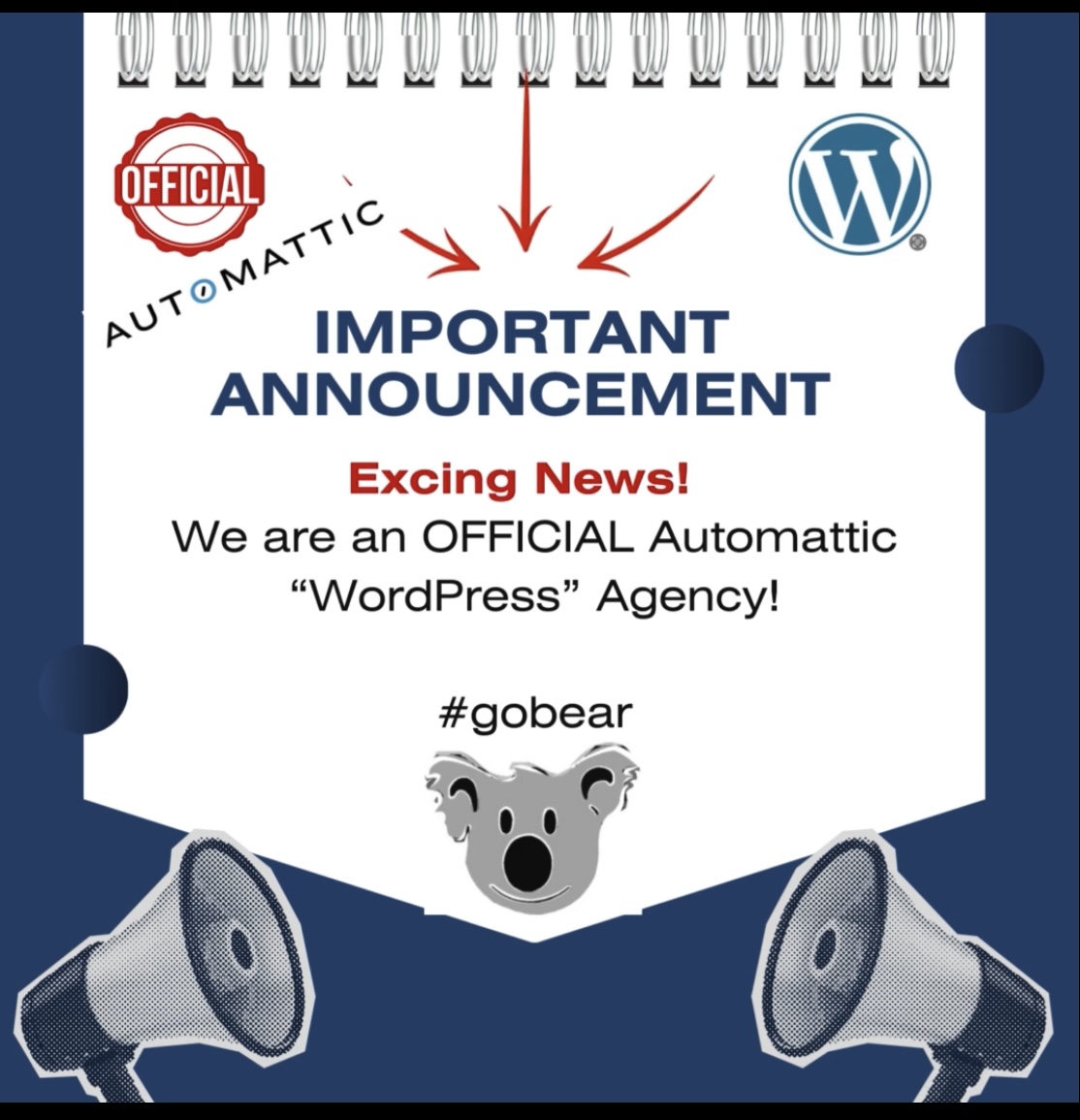 Bear Web Design. Automattic "WordPress" Agency. Official announcement.