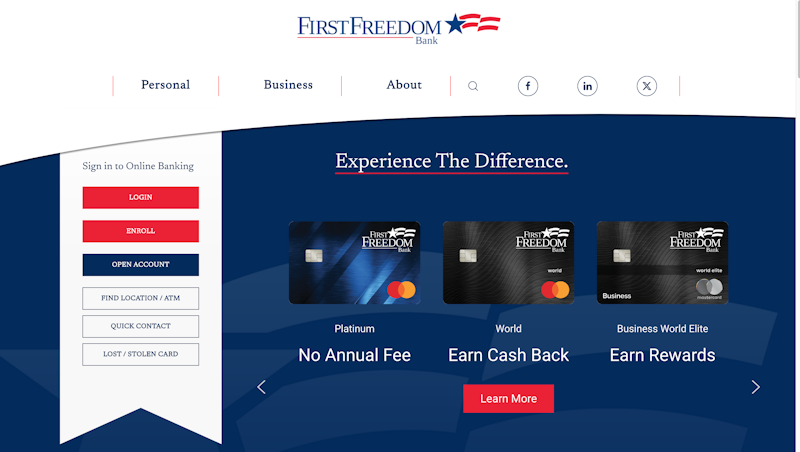First Freedom Bank Web Design & Development