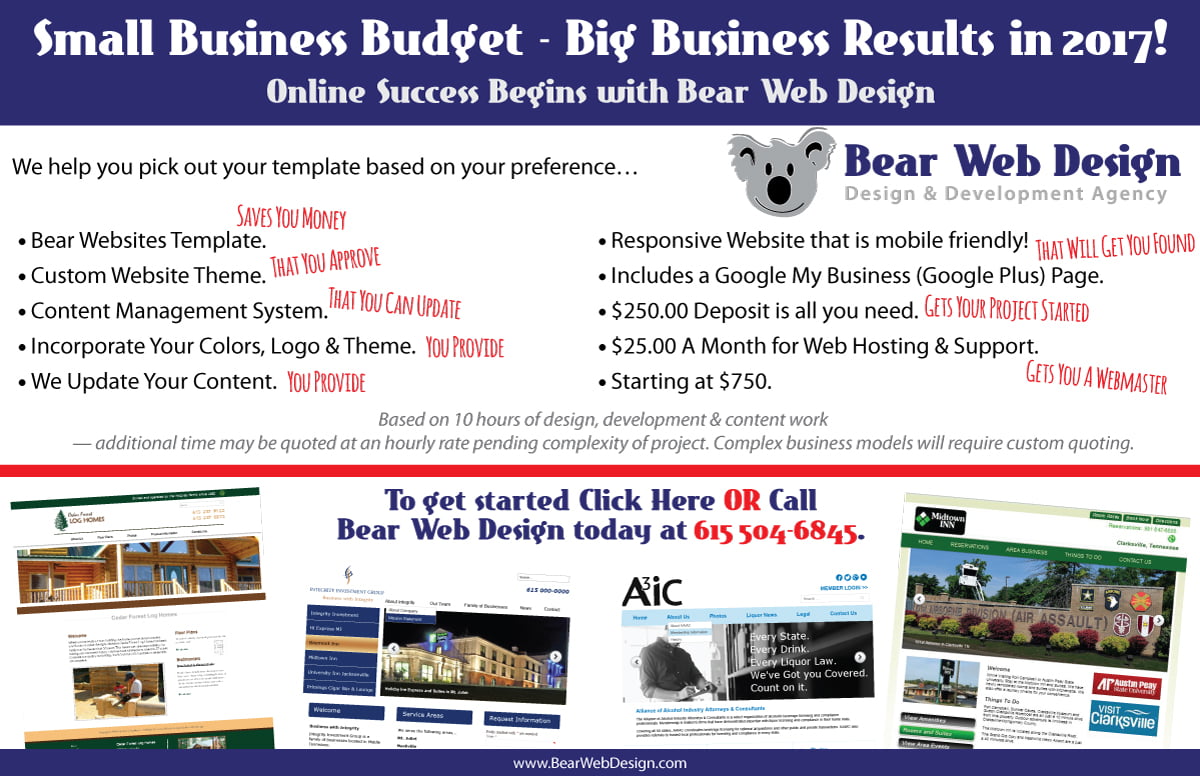 Bear Web Design - Postcard Promotion for Fall-Winter 2016 e-NEWS