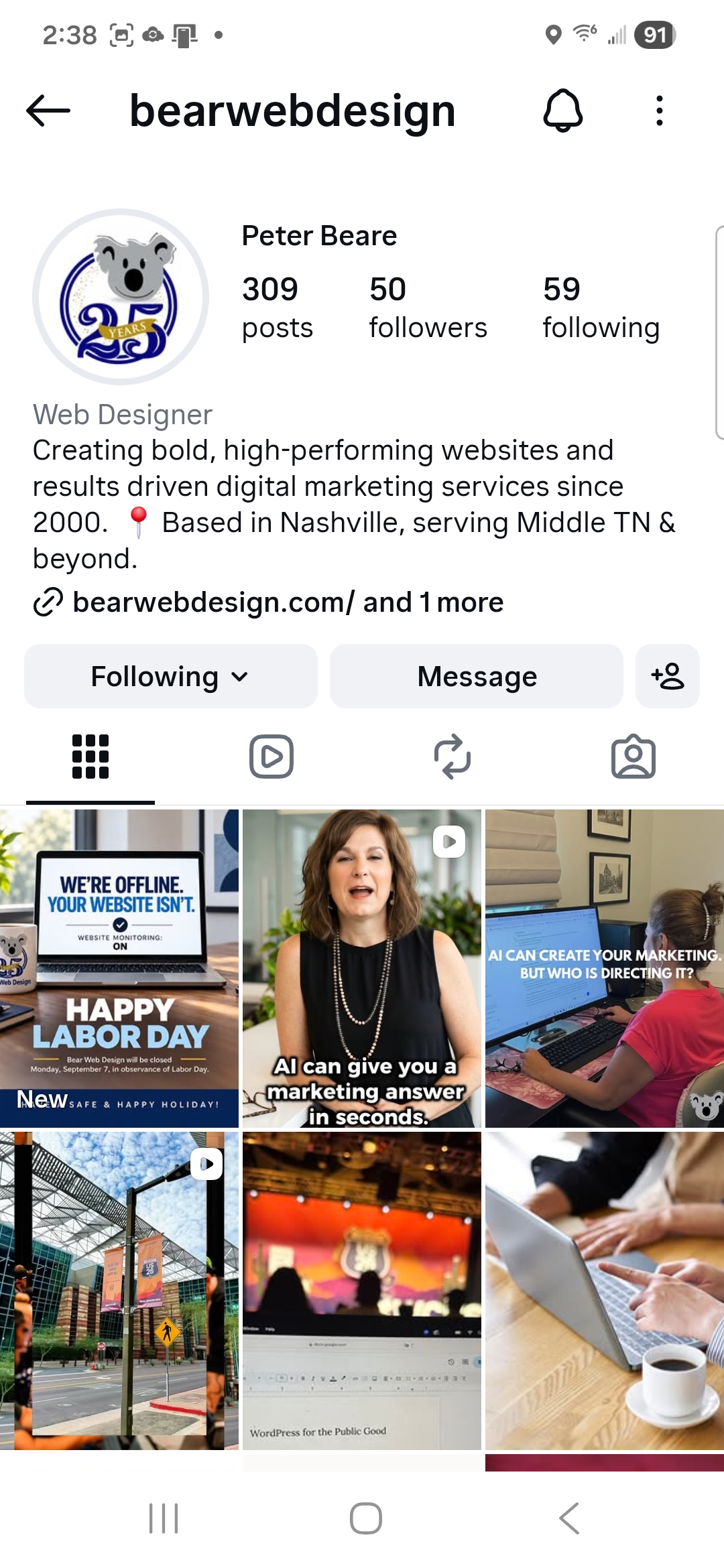 Bear Web Design on Instagram