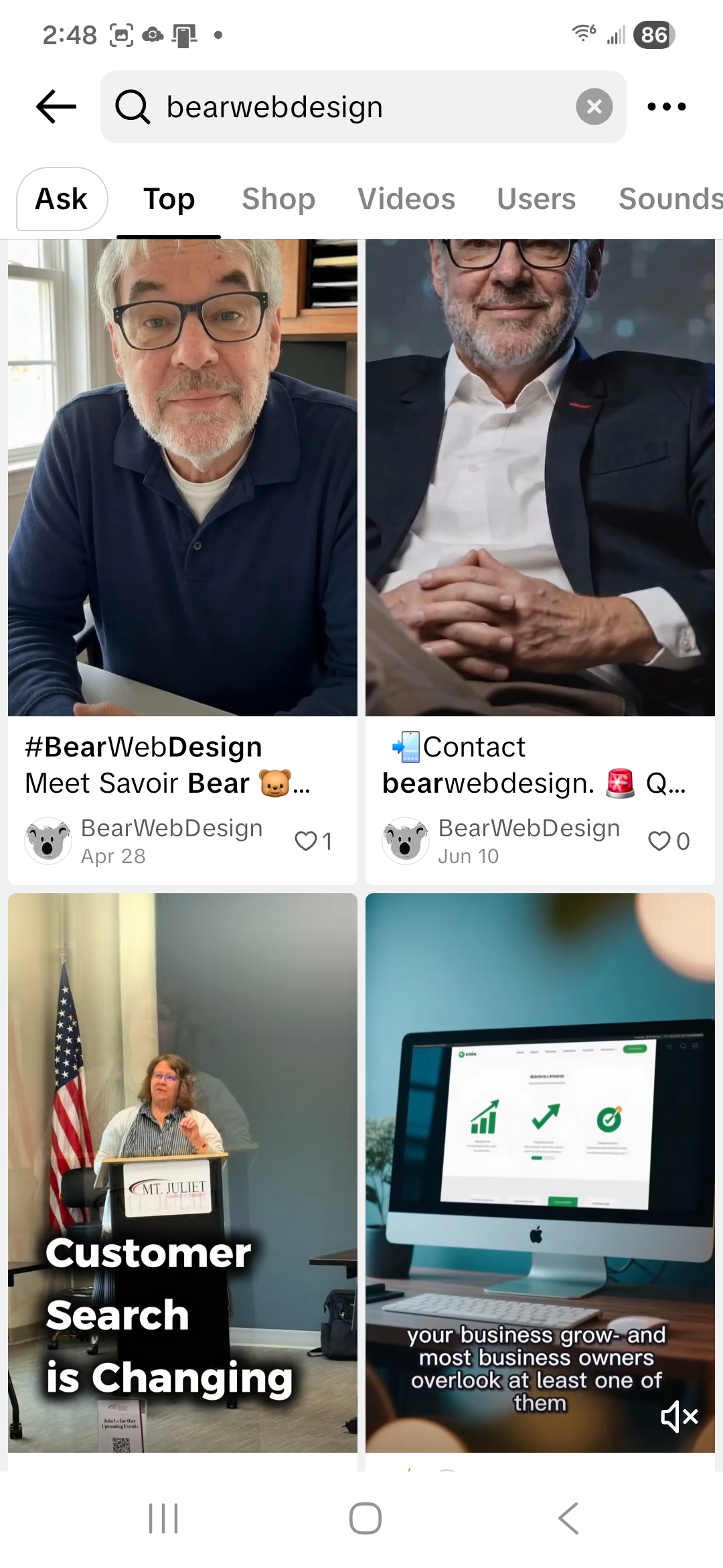 Bear Web Design on TikTok